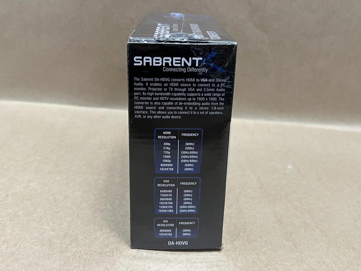 Used Sabrent DA-HDVG HDMI to VGA w/ Audio Converter *NEW FACTORY SEALED*