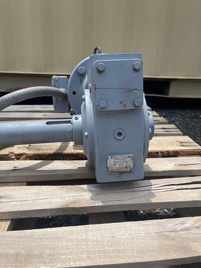 Used Hub City 385 Speed Reducer w/ 3 HP Power Tech Electric Motor, Ratio 60:1