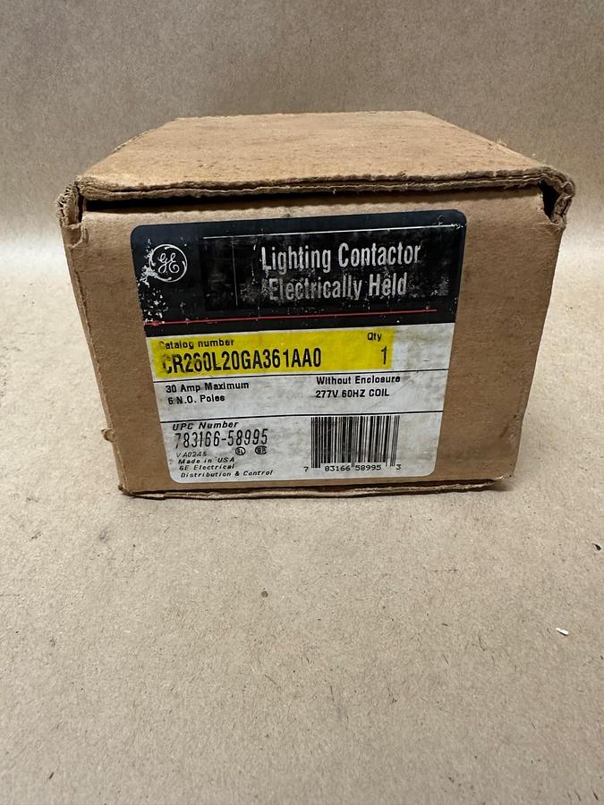 Used General Electric CR260L20GA361AA0 30A 6 Pole Lighting Contactor w/o Enclosure
