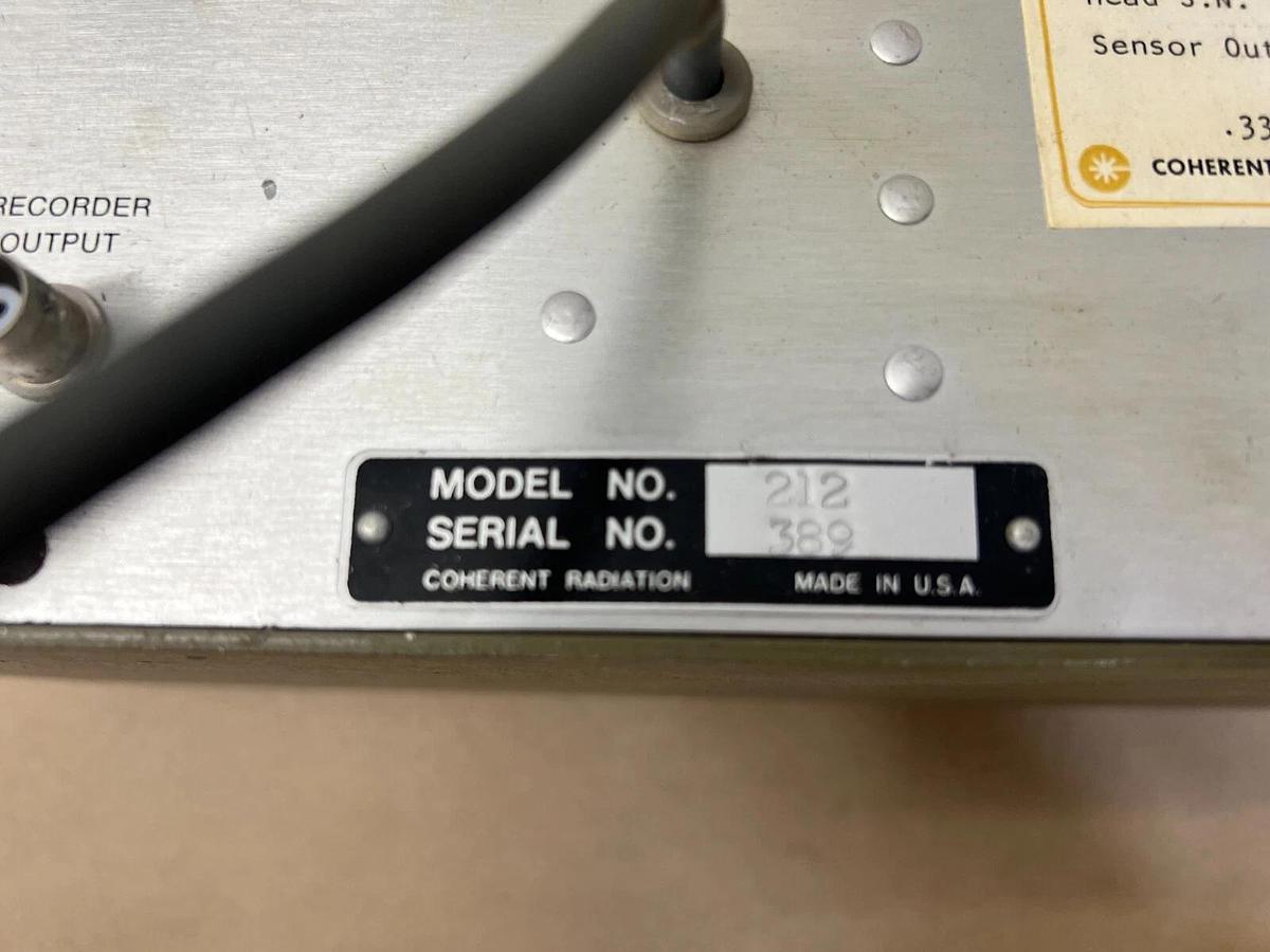 Used Coherent Radiation Laboratories 212 Power Meter *PARTS ONLY*