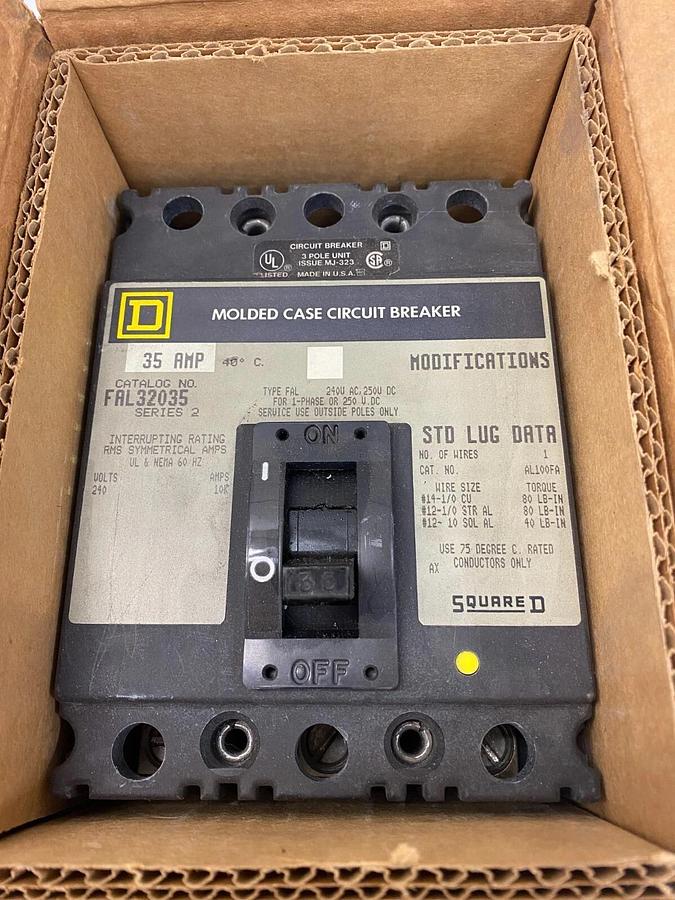 Square D FAL32035 Molded Case Circuit Breaker 60A 3P