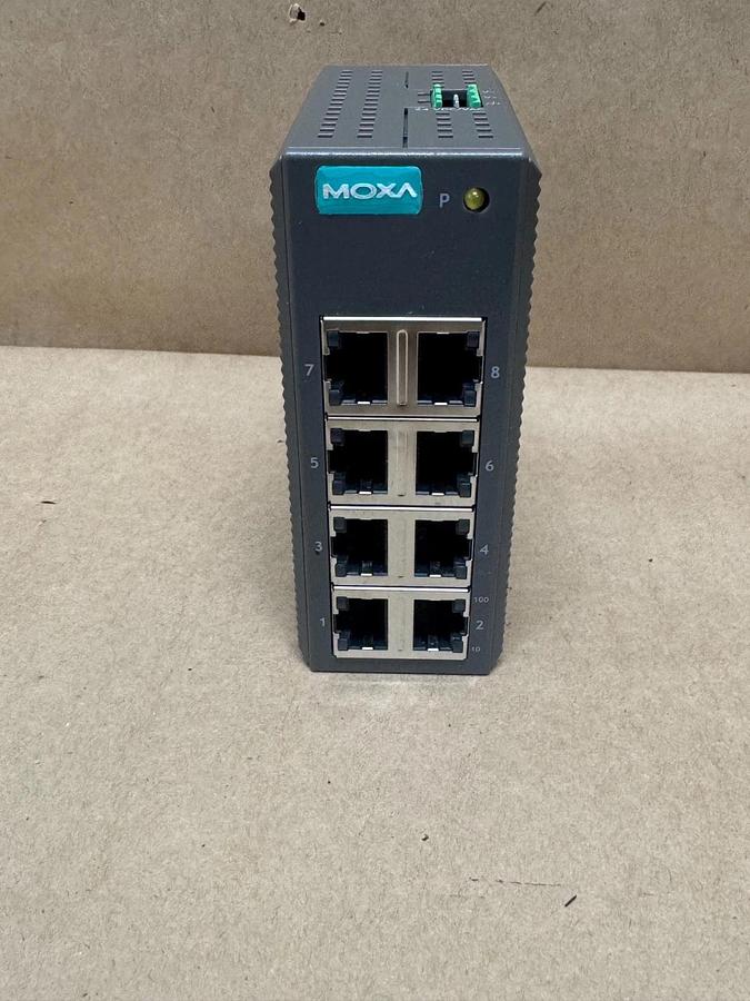 Used Moxa EDS-208 8-Port Ethernet Switch, 12-45VDC