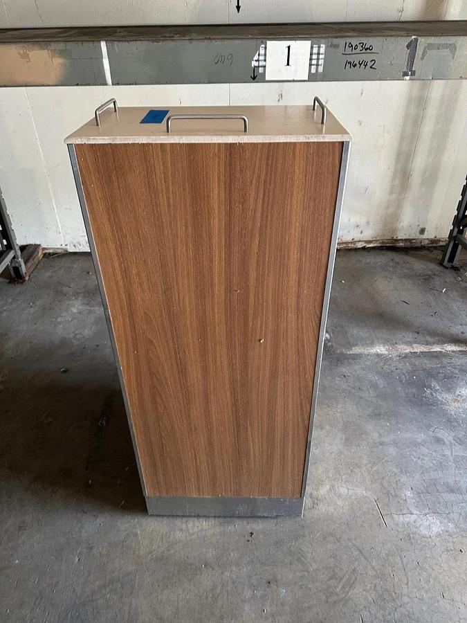 Used Custom Single Trash Rolling Cart