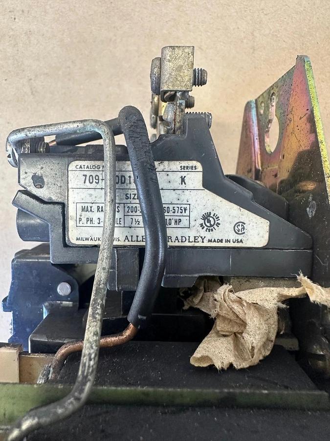 Used Allen Bradley 709-BOD103 Motor Starter, Series K, NEMA Size 1