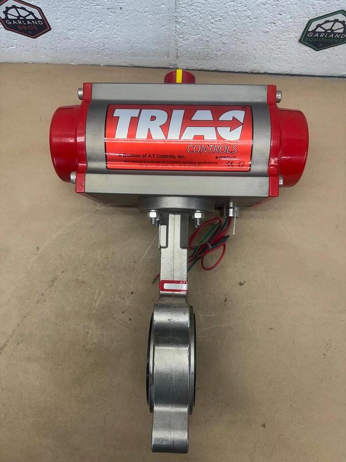 Used Triac OS-L1-0300/2R4SE Butterfly Valve, 3-1/4” Valve