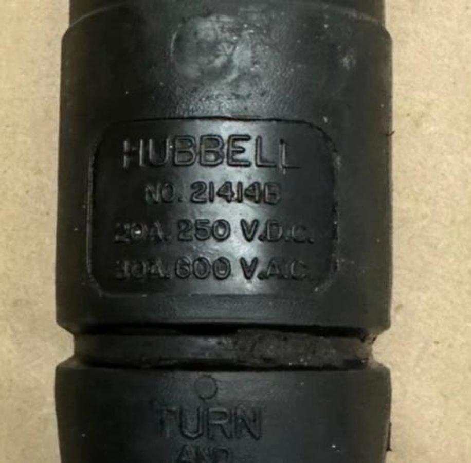 Used Hubbell 21414B Locking Connector 20/30 A, 250V DC/600V AC