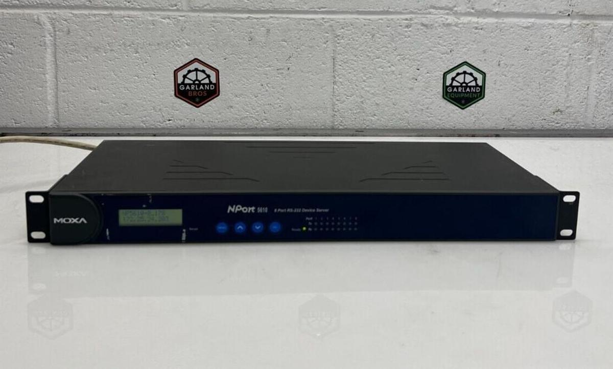 Used Moxa Technologies NPort 5610-8 8 Port RS-232 Device Server *Tested and Working*