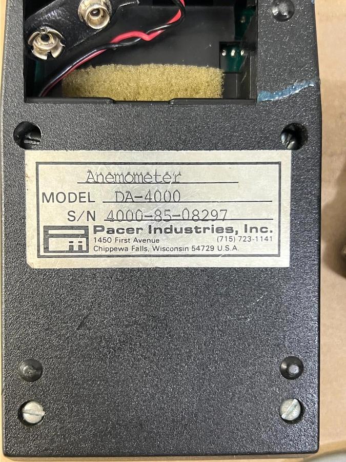 Used Pacer Industries DA-4000 Anemometer w/ FPM Head