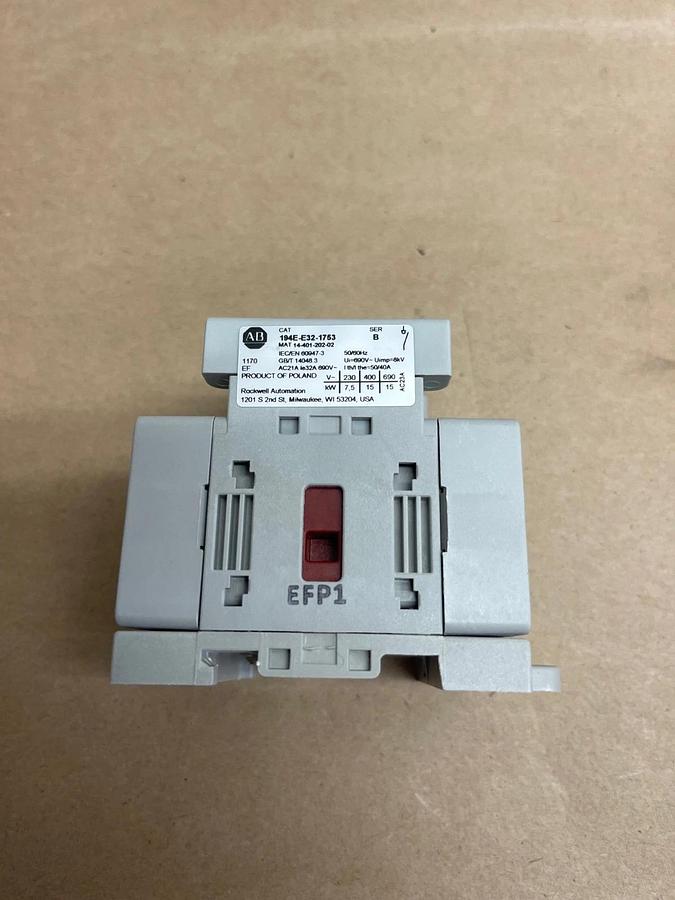 Used Allen Bradley 194E-E32-1753-6N Series B Switch-Disconnector *NEW*