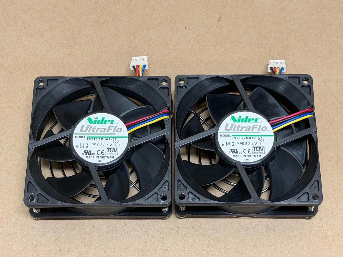 NIDEC T92T12MUA7-57 UltraFlo 4-Wire Fan - Lot of 2