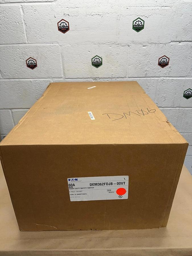 Used Eaton DEM362FDJB-00VT Heavy Duty Safety Switch, 60A, 600V, 60Hz *NEW!*