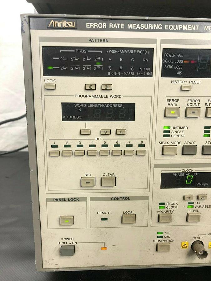 Used Arnitsu ME522A Error Rate Measuring Equipment. Receiver and Transmitter