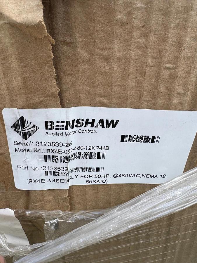 Used Benshaw RX4E-050-480-12KP-HB, Combination Soft Starter, 50 Hp @ 480 VAC