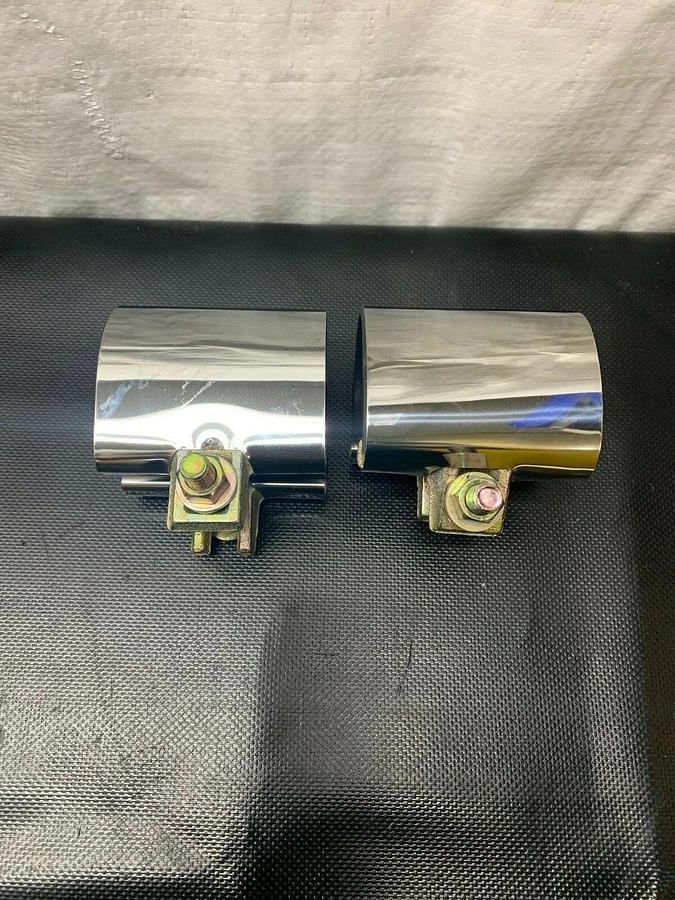 Used Stainless Steel Pipe Repain Clamp 2”x3” (Lot of 2)