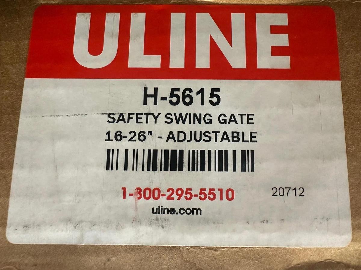 ULINE H-5615 Safety Swing Gate 16-26”, Adjustable *NEW*