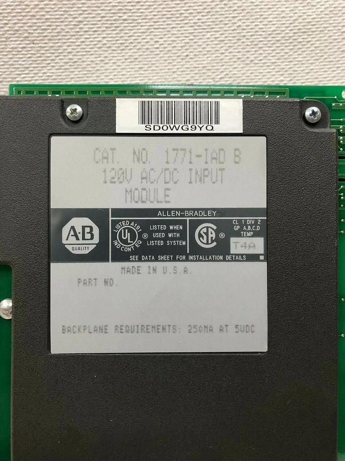 Used Allen Bradley 1771-IAD B Input Module
