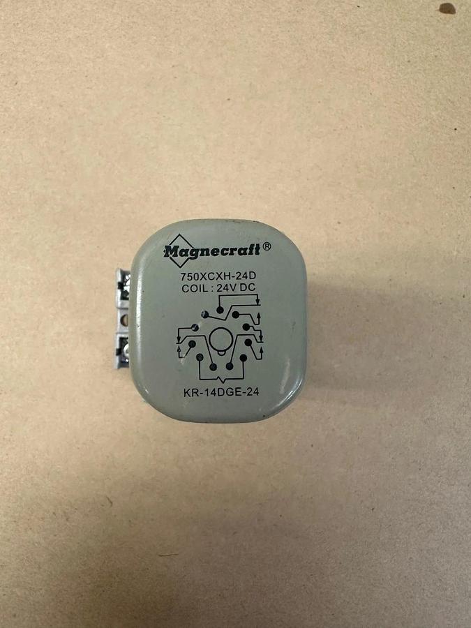 Used Magnecraft 750XCXH-24D Relay w/ P&B 27E892 Base