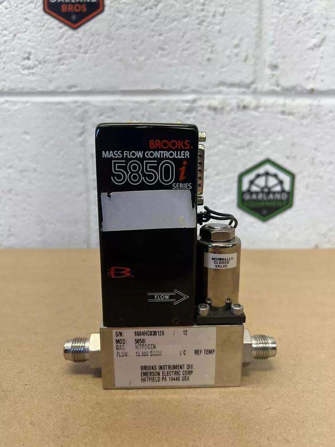 Used Brooks 5850i Mass Flow Controller, 15,000 SCCM Flow, Nitrogen