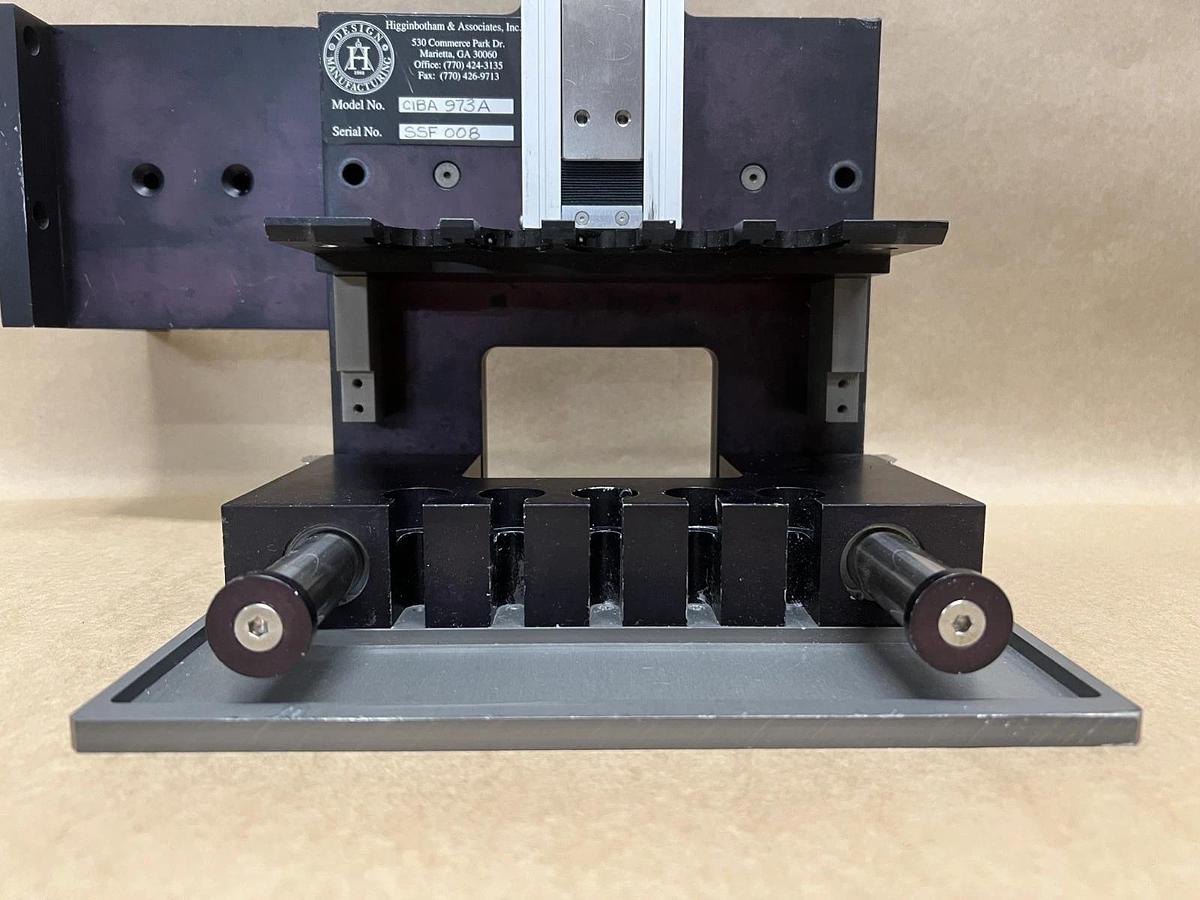 Used Higginbotham & Associates CIBA 973A Linear Positioning + Sample-Holding Assembly