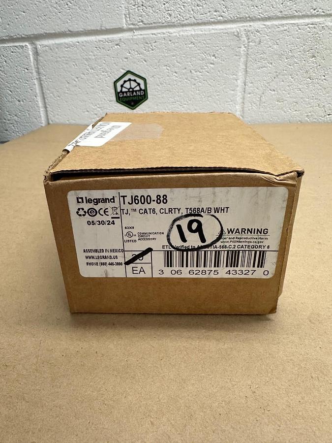 Used Legrand TJ600-88 Clarity 6 TracJack - Box of 19 *NEW*