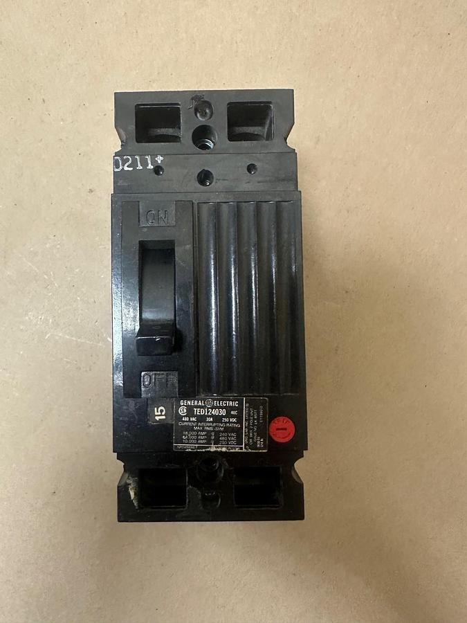 Used General Electric TED124030 30A 2 Pole Circuit Breaker
