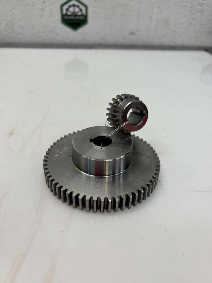 Used Schriber 0181 1248 Drive Gear w Browning NSS16F20x5/8 Spur Gear