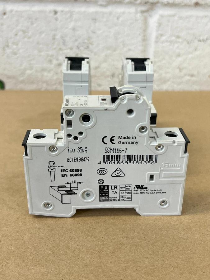 Used Siemens 5SY41 Circuit Breaker - Lot of 3