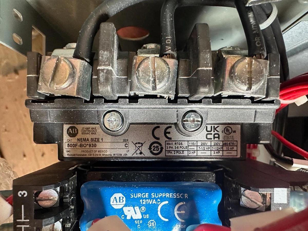 Used Allen Bradley MCC Bucket Size 1 Starter 500F-BO*930 15A Breaker 140G-G6C3-C15-KA