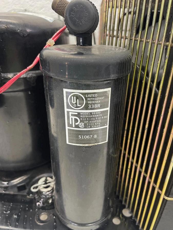 Used Tecumseh AK164ET-038-P2 Reciprocating Condenser Unit, MOD AK9433EC, 230/208V