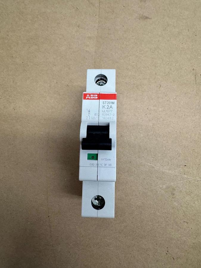 Used ABB ST201M-K2 Single Pole Circuit Breaker, Qty 10 *NEW*