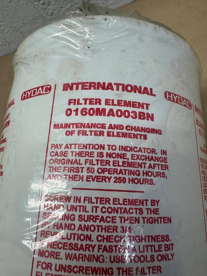 Hydac International 0160MA003BN Hydraulic Filter Element