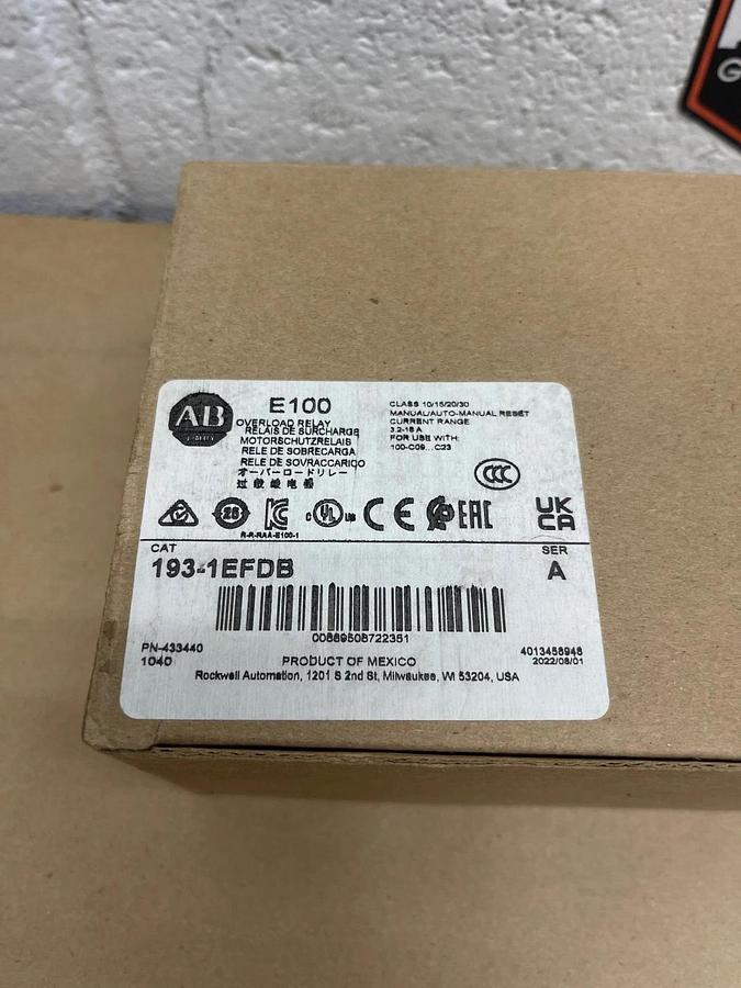 Used Allen Bradley 193-1EFDB Series A Overload Relay, Current Range 3.2-16A