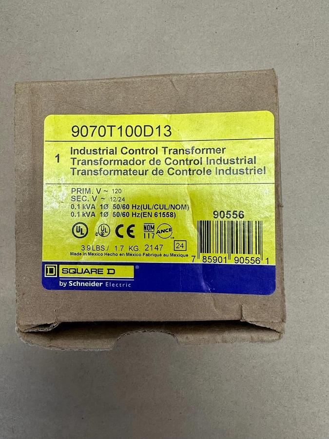 Used Square D 9070T100D13 Industrial Control Transformer *NEW*