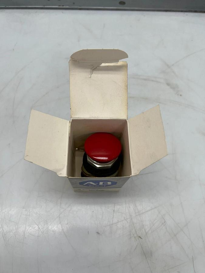 Used Allen Bradley 800T-D6A Push Button, Mushroom Head, Red