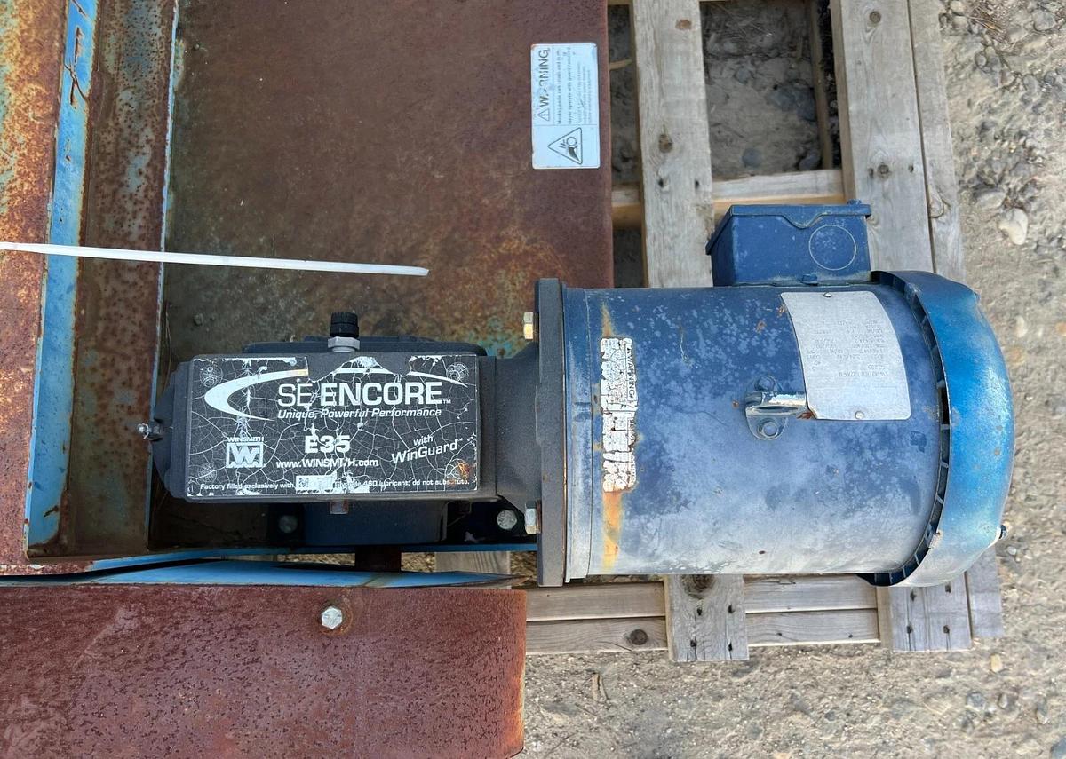 Used Dover MEI 14”x 16”x Rotary Airlock w/ 3HP Motor, Winsmith E 35 Gearbox