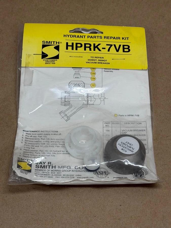 Used Smith HPRK-7VB Hydrant Parts Repair Kit