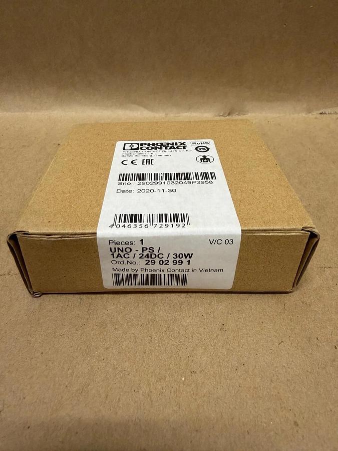 Used Phoenix Contact UNO-PS/1AC/24DC/30W Power Supply Unit *FACTORY SEALED*