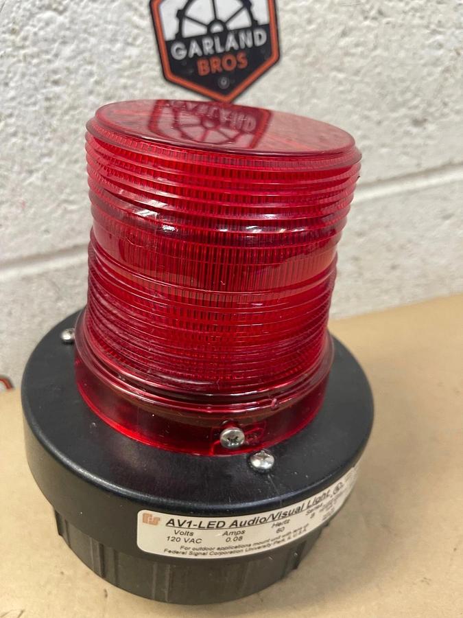 Used Federal Signal AV1-LED Audio/Visual Light, 120VAC, 0.08A, 60Hz, Series B