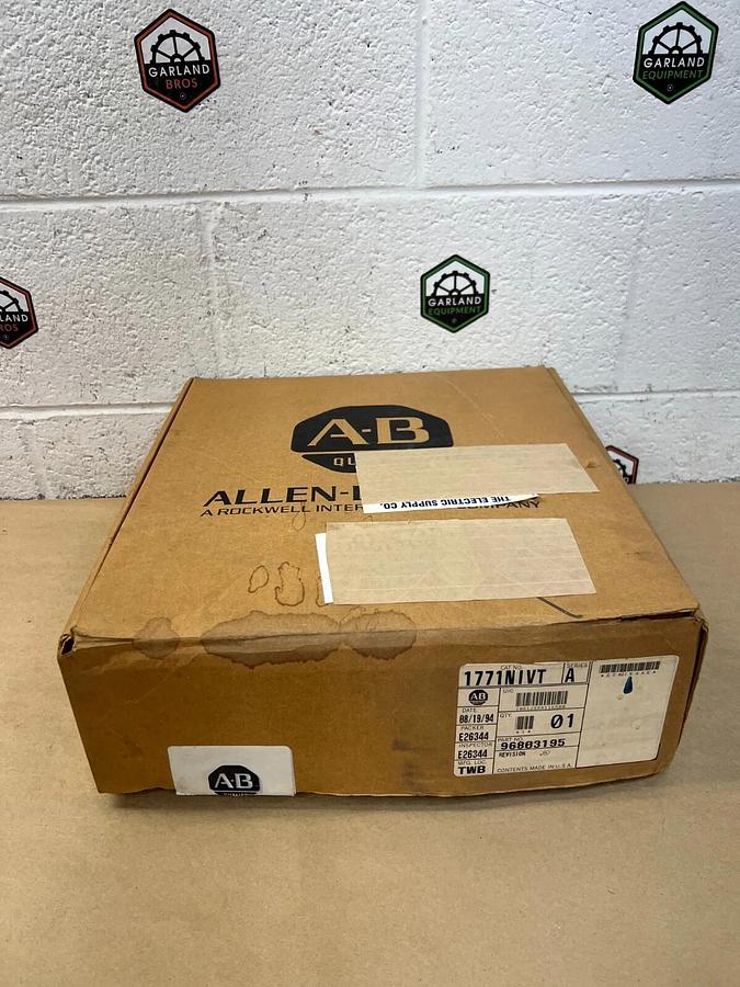 Used Allen Bradley 1771-NIVT High Resolution Isolated Analog Ser A Part No 96803195