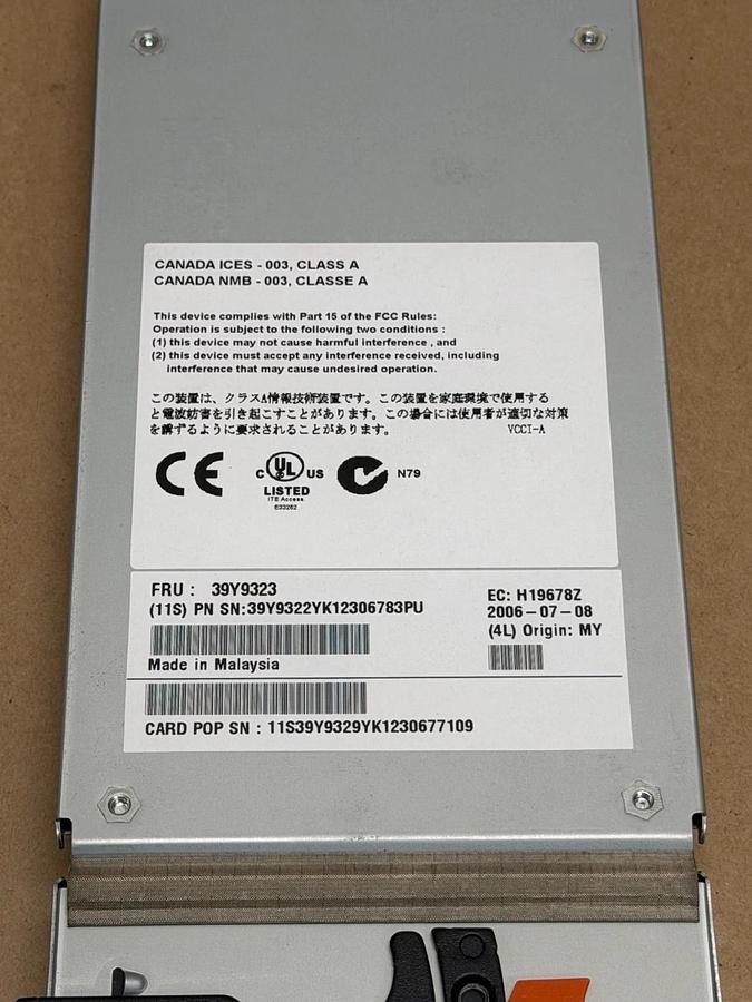 Used IBM 39Y9320 Bladecenter Copper Pass-Thru Module