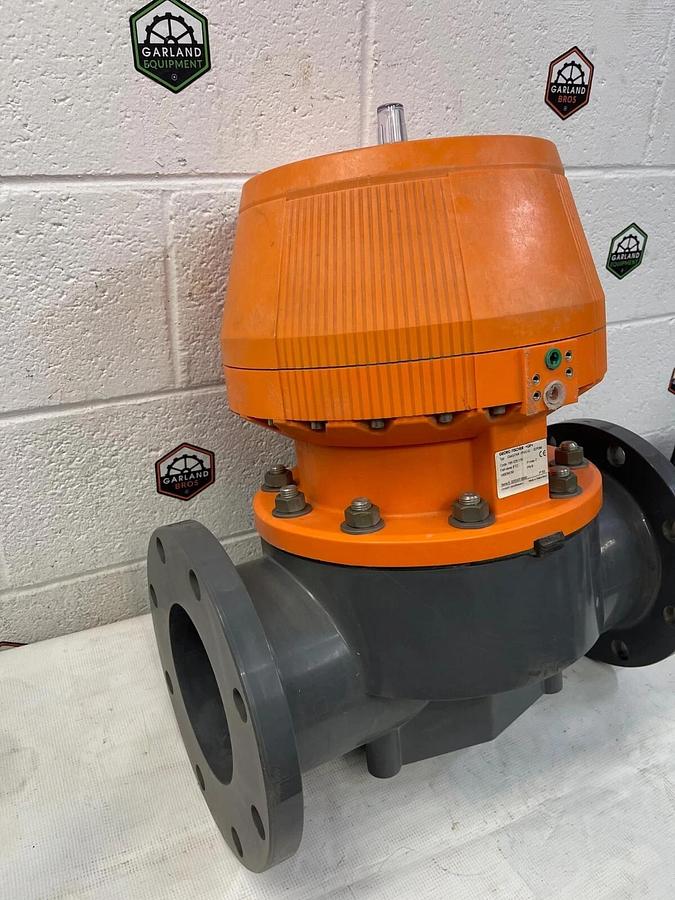Used Georg Fischer 199.025.130 199025130, 6” PVC Type 025 Diaphragm Valve, Pneumatic