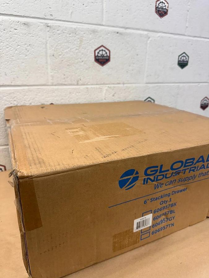 Used Global Industrial 606957BL 6" Stacking Drawer, Work Bench Stacking Drawer