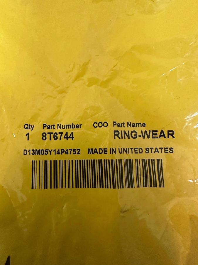 Used CAT 8T-6744 82.55mm Inner Diameter Wear Ring *FACTORY SEALED*