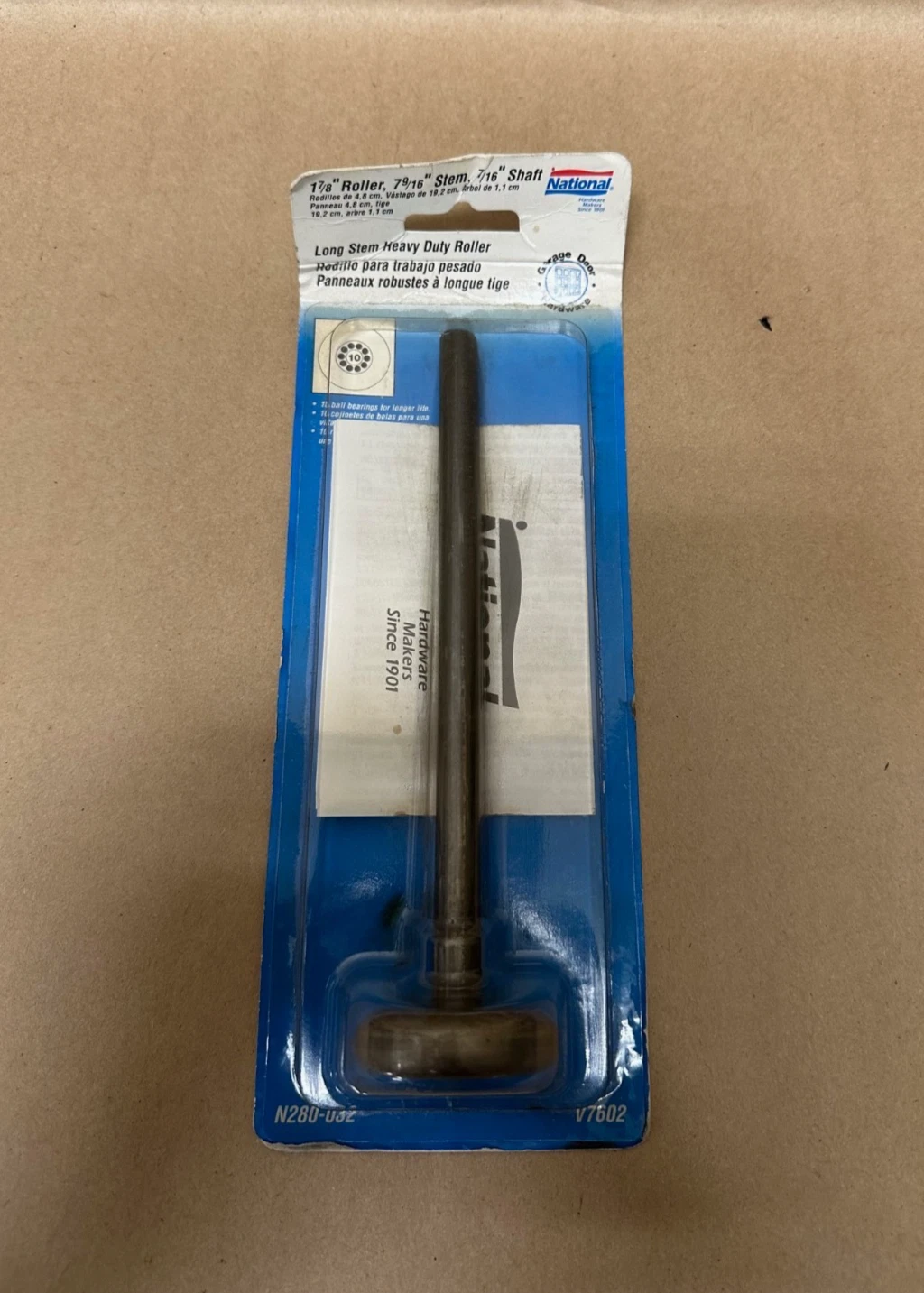 Used National N280-032 1-7/8” Roller, 7-9/16” Stem, 7/16” Shaft, Long Stem Roller NEW