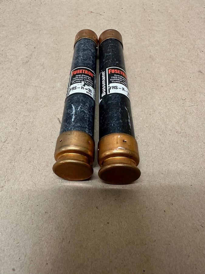 Used FuseTron FRS-R-30 Time Delay 30A Fuse - Lot of 2