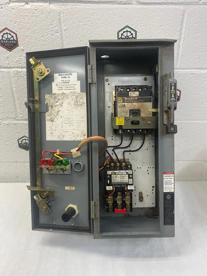 Used Square D 8539 SC54 A Ser D Combination Starter Motor Circuit Protector