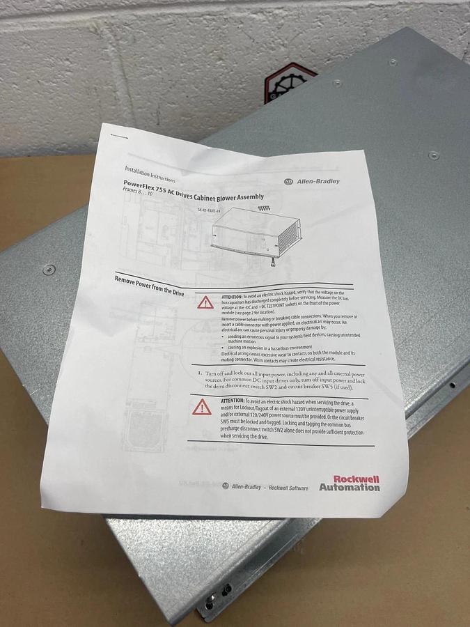 Used Allen Bradley SK-R1-FAN3-F8 PowerFlex 755 AC Drives Cabinet Blower *NEW*