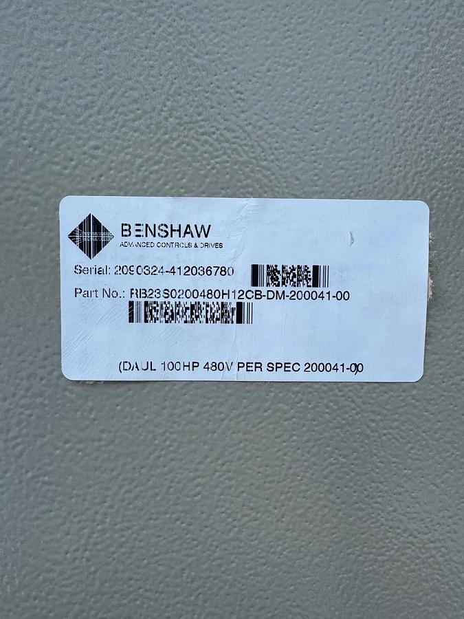 Used Benshaw RB23S0200480H12CB-DM-200041-00, Heavy Duty Soft Starter, 100 Hp @ 480 V