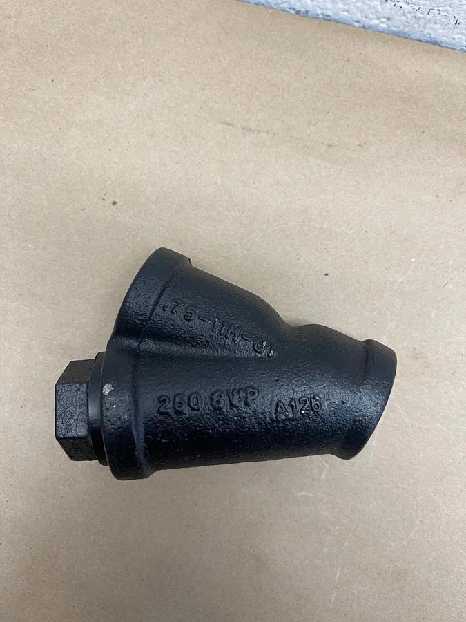 Used Mueller Steam A126 Strainer Valve, 3/4”, 250 SWP, .75-11M-01