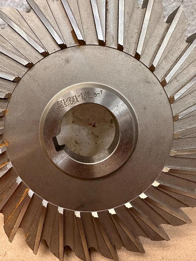 Used HSS Side Milling Cutter - 6x1/2x1-1/4 - 30 Teeth N/C B-7